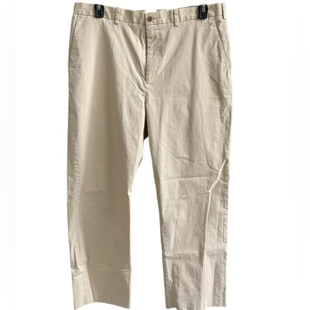 TOMMY HILFIGER Classic Dress Pants Flat Front Spandex Cotton Khaki Size‎ 38/30